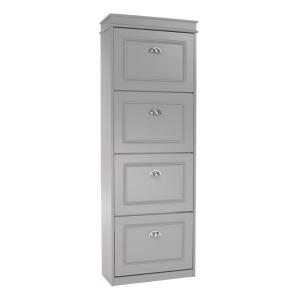 Pantofar mdf pal gri 4 compartimente Seber 53,5x24x152 cm