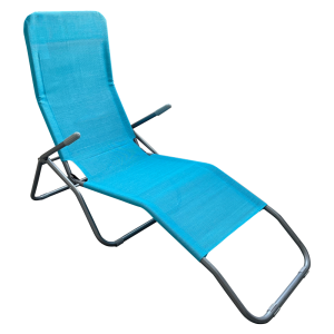 Sezlong de gradina albastru gri Selno 58x160x97 cm