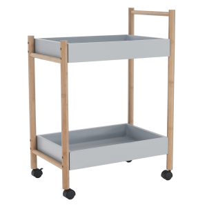 Carucior servire gri natur Seryl 58x36x80 cm 
