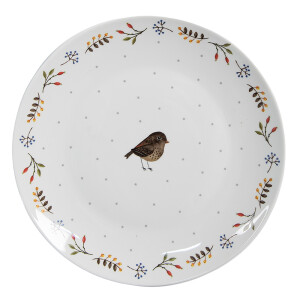Set 6 farfurii ceramica Bird 20x2 cm