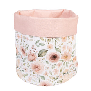 Cos bumbac multicolor Flowers JH Ø 15x16 cm