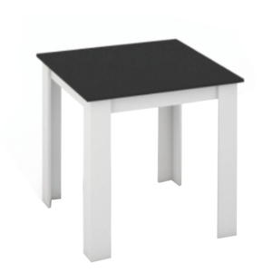 Masa din mdf alb negru Kraz 80x80x75 cm 