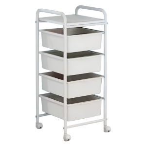 Raft pardoseala mobil fier mdf plastic alb Sufik 33x42x74 cm