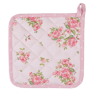 Set 2 servete termice bumbac roz verde 16x16 cm
