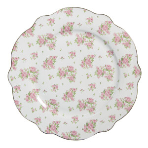 Set 4 farfurii portelan multicolor Roses 27x2 cm