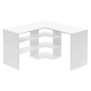 Birou de colt DTD alb Tamari 120x120x75,4 cm