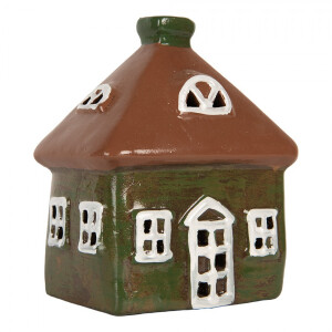 Candela Craciun Casuta ceramica multicolora 12x9x14 cm