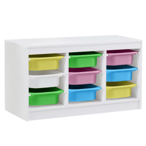 Organizator cu cutii de depozitare MDF plastic multicolor Trimal 99x44x55 cm