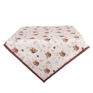 Fata masa Veverite bumbac bej maro 100x100 cm