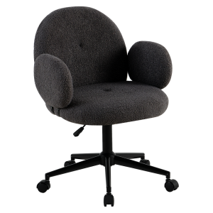 Scaun birou gri negru Turio 64,5x65x83-92 cm