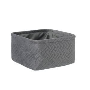 Cos depozitare textil gri Averill 20x20x11 cm