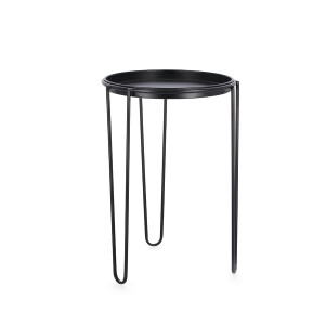 Suport ghiveci flori otel negru Madelyn 33.5x50 cm