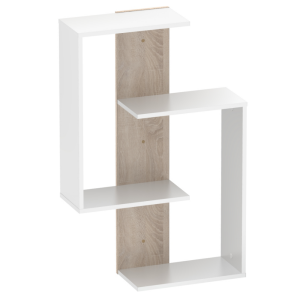 Polita suspendata alb stejar sonoma Valpa 65x22x100 cm