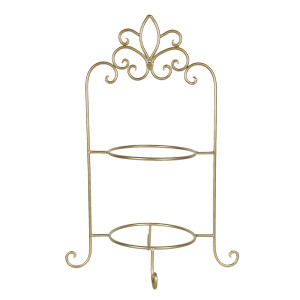 Suport platouri fier auriu 38x30x57 cm
