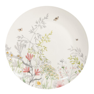 Set 4 farfurii portelan multicolor Botanic 26x2 cm