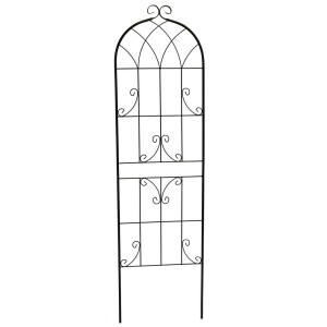 Suport gradina flori fier negru 50 x 2 x 180 cm