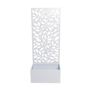 Jardiniera flori fier alb 40 x 22 x 100 cm