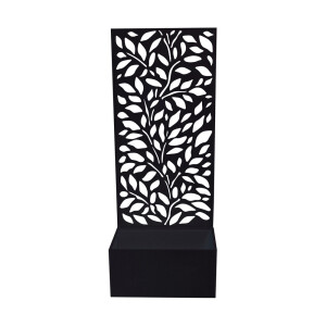 Jardiniera flori fier negru 40 x 22 x 100 cm