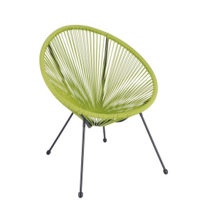 Scaun fier negru textil verde 68 x 61,5 x 81,5 cm