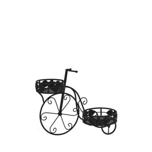 Suport 2 ghivece flori fier negru 54 x 25 x 43 cm