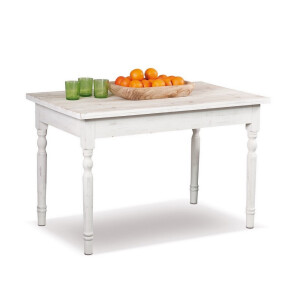 Masa lemn alb vintage 120 x 75 x 76 cm