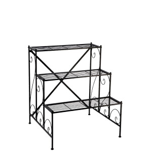 Raft pardoseala fier negru 60 x 58 x 70 cm