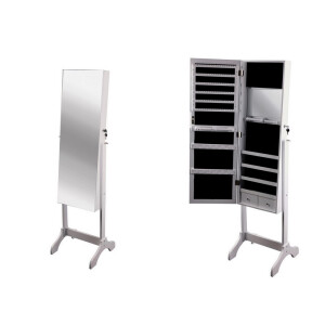 Oglinda pardoseala cu suport bijuterii 46 x 40 x 152,5 cm