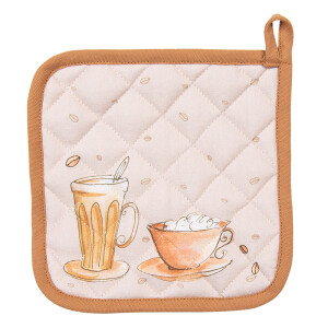 Set 2 servete termice bumbac bej maro Croissant 20x20 cm