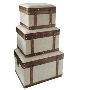 Set 3 cufere depozitare 39 x 29 x 29, 49 x 34 x 35, 59 x 39 x 41 cm