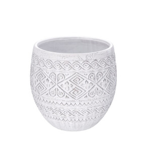 Ghiveci flori teracota gri 28,5 x 28,5 cm