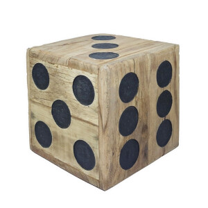 Taburet lemn maro negru 35 x 35 x 35 cm