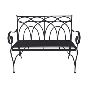 Banca gradina, terasa fier negru 113 x 55 x 96 cm