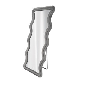 Oglinda pardoseala rama velur gri 73 x 178 cm