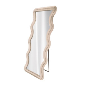 Oglinda podea rama catifea crem 73 x 178 cm
