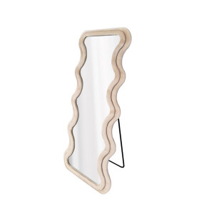 Oglinda podea rama catifea crem 66 x 160 cm