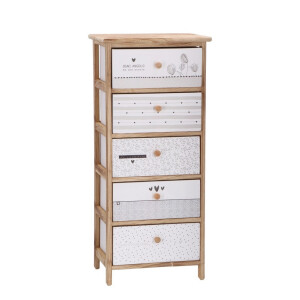 Comoda lemn multicolor Nehara 40 x 29 x 90 cm