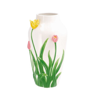 Vaza flori ceramica multicolora Lalele 21 x 34 cm