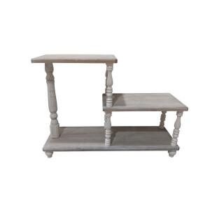 Raft pardoseala lemn gri 120 x 40 x 88,5 cm