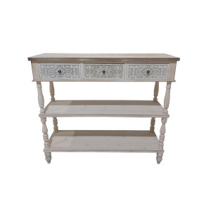 Comoda lemn maro gri  120 x 40 x 105,5 cm