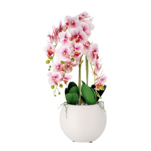 Orhidee artificiala roz in ghiveci 25 x 72 cm
