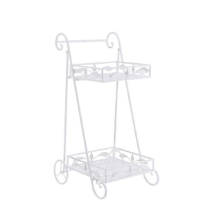 Raft pardoseala 2 polite fier alb 42 x 38 x 79 cm