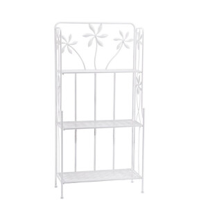 Raft pardoseala 3 polite fier alb 60 x 27 x 122 cm