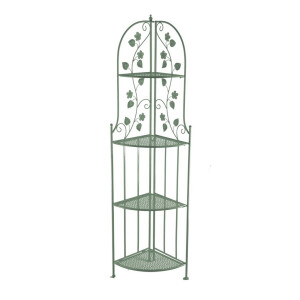 Raft pardoseala de colt fier verde 35 x 49 x 165 cm