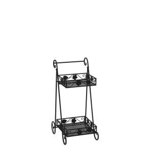 Raft pardoseala fier negru 42 x 38 x 77 cm