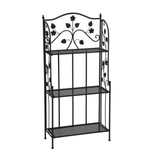 Raft pardoseala fier negru 60 x 27 x 127 cm