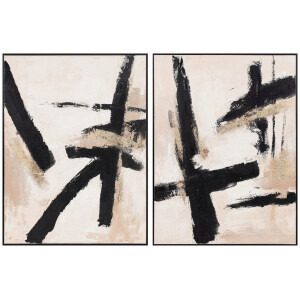 Set 2 tablouri decorative olegrafie pe panza, abstract 2 x  90 x 120 cm