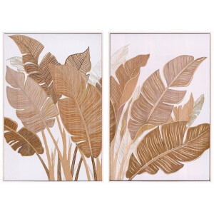 Set 2 tablouri canvas Leaf  2 x  80 x 120 cm
