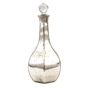 Carafa sticla argintie 12x31 cm