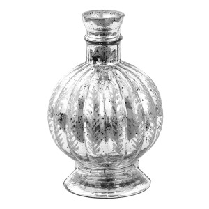 Vaza sticla argintie 13x20 cm