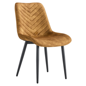 Scaun dining catifea maro metal negru Zaina 50x63.5x84 cm